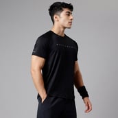 5 - MuscleBlaze Active Tee Half Sleeve, Midnight Black Medium
