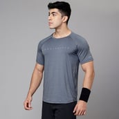 3 - MuscleBlaze Active Tee Half Sleeve,  Nardo Grey  X-Large