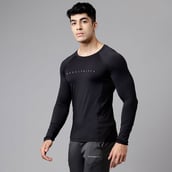 3 - MuscleBlaze Compression Muscle Tee Full Sleeve, Midnight Black Small