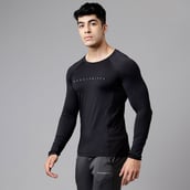 3 - MuscleBlaze Compression Muscle Tee Full Sleeve, Midnight Black X-Large