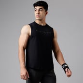 5 - MuscleBlaze Delt Tank,  Midnight Black  Medium