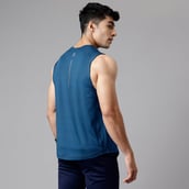 4 - MuscleBlaze Delt Tank,  Teal Blue  Large