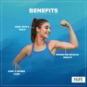 9 - INLIFE Hydrolyzed&nbsp;Fish Collagen Peptides,  200 g  Blueberry 