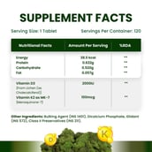 5 - Himalayan Organics Vitamin D3 with K2 2000iu,  120 tablet(s)  Unflavoured 