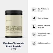 3 - HealthifyMe 100% Natural Vegan Plant Protein, 1.1 lb Double Chocolate
