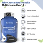 10 - Naturyz Daily Multivitamin Men 18+ 60 Tablets & Tribulus 3000 Pro 20 Tablets Combo,  2 Piece(s)/Pack  Unflavoured & Orange 
