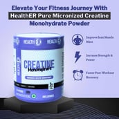 3 - HealthER Micronized Creatine Monohydrate,  Unflavoured  0.22 lb 