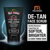 3 - Man Arden De Tan Brightening Face Scrub,  100 ml  De-Tans & Exfoliates Skin with Vitamin C 