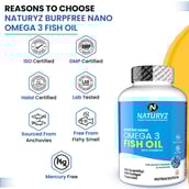 9 - Naturyz Burpfree Nano Omega 3 Fish Oil with Vitamin D3,  60 softgels 