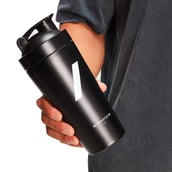 8 - Myprotein Pro Metal Shaker, Black 700 ml