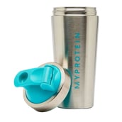 3 - Myprotein Stainless Steel Shaker Bottle,  Silver/Blue  750 ml 
