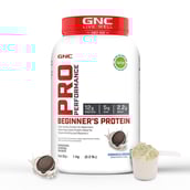 1 - GNC Pro Performance Beginner's Protein,  2.2 lb  Cookies & Cream 