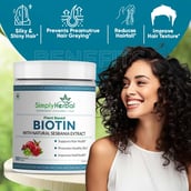 3 - Simply Herbal Plant Based Biotin,  300 g  Unflavoured 