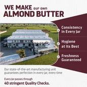 7 - Pintola All Natural Almond Butter,  Creamy  0.350 kg 