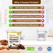 3 - Pintola High Protein Peanut Butter,  0.510 kg  Dark Chocolate Creamy 