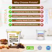 3 - Pintola High Protein Peanut Butter,  0.510 kg  Dark Chocolate Crunchy 
