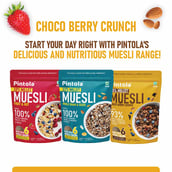6 - Pintola Muesli,  350 g  Choco Berry Crunch with 25% Millet (Pouch) 
