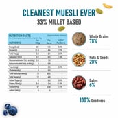 5 - Pintola Muesli,  350 g  Whole Grain & Seeds with 33% Millet (Pouch) 