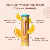 3 - HealthKart HK Vitals ACV 750 mg + L Carnitine Effervescent,  15 tablet(s)  Orange