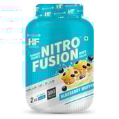 1 - Healthfarm HF Series Nitro Fusion Whey Isolate,  4.4 lb  Blueberry Muffin 