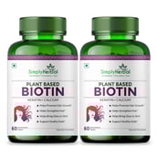 1 - Simply Herbal Plant Based Biotin with Keratin & Calcium,  60 tablet(s)  Unflavoured (Pack of 2) 