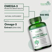 8 - Simply Herbal Vegan Omega 800mg (Pack of 3),  60 veggie capsule(s) 