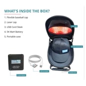 3 - DHI Laser Cap,  Black  Free Size with 272 Medical Grade Lasers 