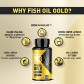 MuscleBlaze Omega 3 Fish Oil Gold 3x Triple Strength (EPA & DHA), 90 capsules