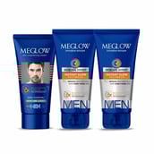1 - Meglow Men Fairness Cream & Instant Glow Face Wash Combo,  3 Piece(s)/Pack  for Brighter & Refreshing Skin 