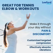 6 - Leeford Tennis Elbow Support Brace Band, Grey XL