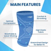 2 - Leeford Soft Designer Knee Cap,  Blue  Small 