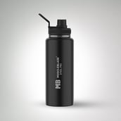 2 - MuscleBlaze Sports Insulated Bottle,  Stealth Black  1 L 