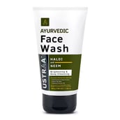 1 - Ustraa Face Wash with Haldi and Neem,  100 g  for Brightening & Deep Cleansing 