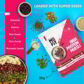 MuscleBlaze High Protein Muesli, 2 kg Dark Chocolate & Cranberry