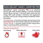 4 - MuscleBlaze Liquid Carnitine PRO - Triple Strength Formula,  450 ml  Lemon Lime