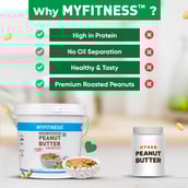3 - Myfitness Natural Peanut Butter,  2.5 kg  Crunchy 
