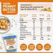 3 - Myfitness Orange Peanut Butter, 510 g Crunchy
