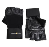MuscleBlaze Leather Gym Gloves With Wrist Band