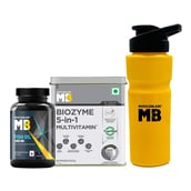 MuscleBlaze Biozyme Daily Multivitamin & Fish Oil & Sipper Bottle Combo