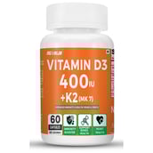 1 - Nutrija Vitamin D3 400IU + K2(MK7),  60 capsules  Unflavoured 