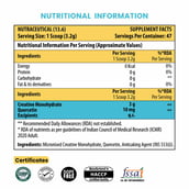9 - Naturyz Micronized Creatine Monohydrate,  Unflavoured  0.33 lb 
