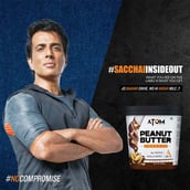 5 - AS-IT-IS Nutrition ATOM Peanut Butter Creamy,  1 kg  Chocolate 