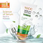 2 - VLCC Acne Defense Serum Face Wash,  150 ml  with Salicylic Acid Serum & Neem (Buy One Get One) 