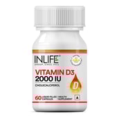 1 - INLIFE Vitamin D3 (2000 IU),  60 capsules  Unflavoured 