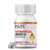 4 - INLIFE Vitamin D3 (2000 IU),  60 capsules  Unflavoured 