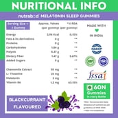 4 - Nutrabud Melatonin Gummies with Chamomile,  60 gummies  Blackcurrant 