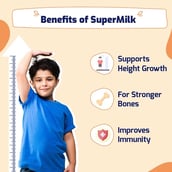 9 - Supermilk Height+ for 8-12 Yrs Personalized Protein & Nutrition Drink Mix Powder, 400 g Double Chocolate