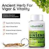 3 - Health Veda Organics Korean Red Ginseng,  60 veggie capsule(s) 