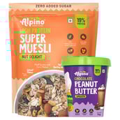 1 - Alpino Super Muesli 400g with Chocolate Peanut Butter 1kg Combo,  2 Piece(s)/Pack  Nut Delight & Smooth 