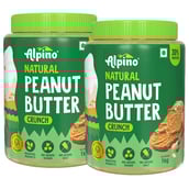 1 - Alpino Natural Peanut Butter Unsweetened (Pack of 2),  1 kg  Crunch 